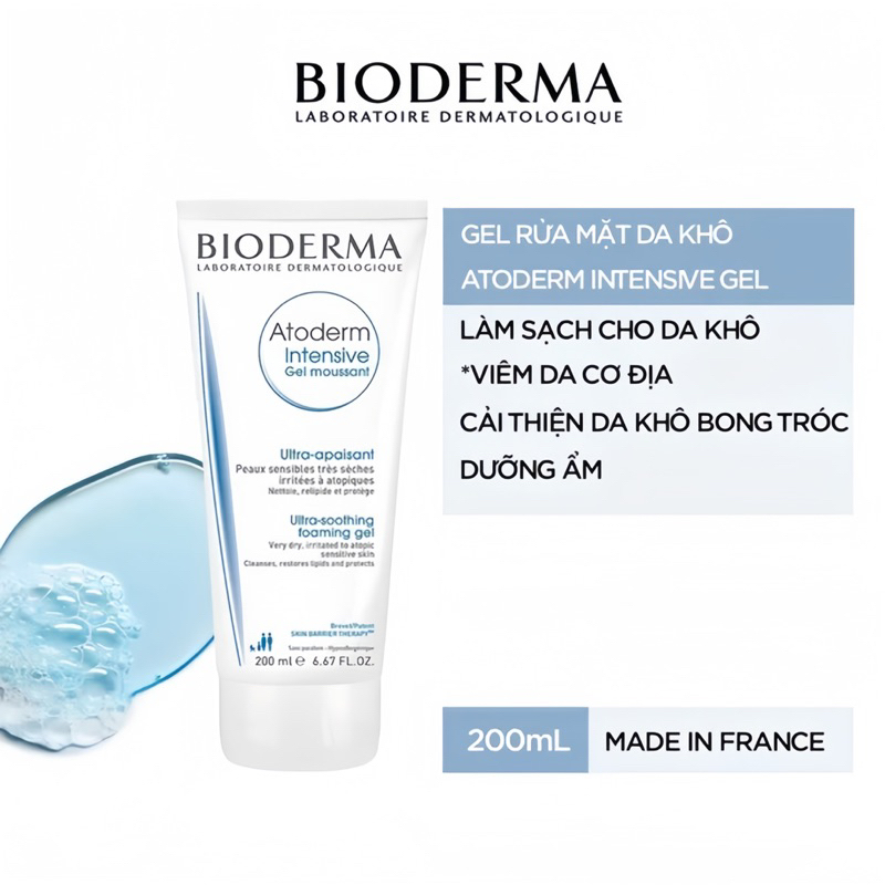 Sữa Rửa Mặt Bioderma Atoderm Intensive Gel 200ML