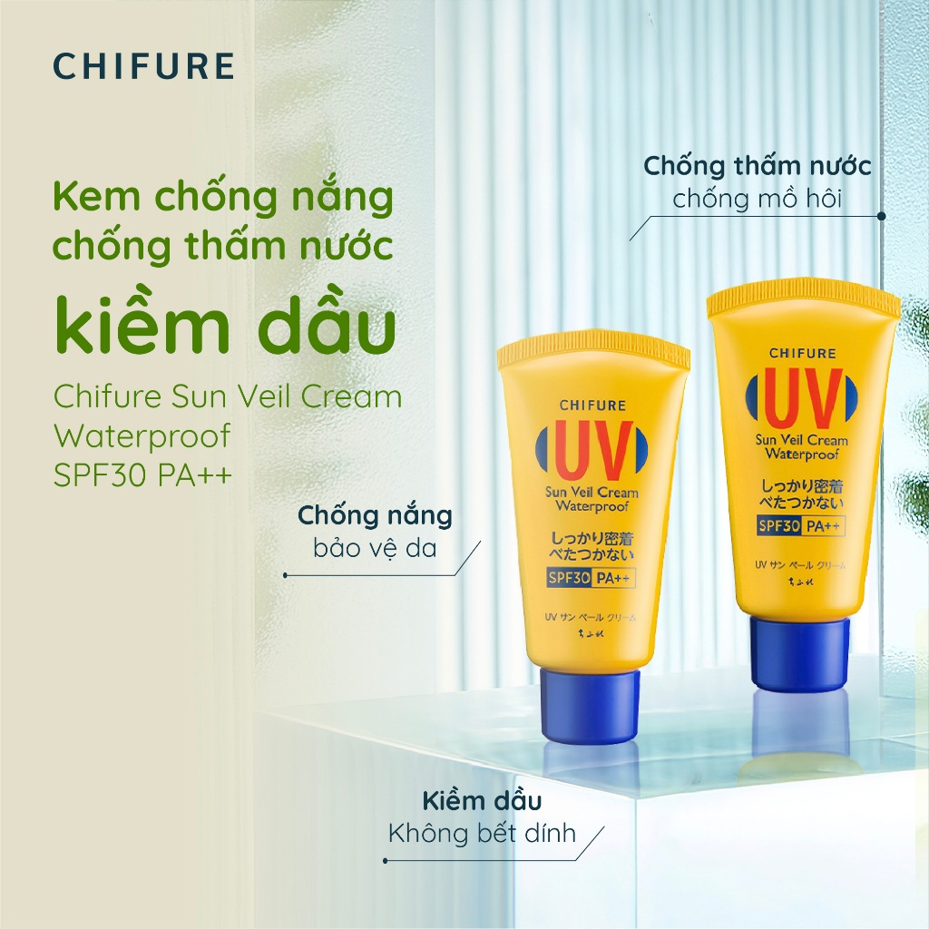Kem Chống Nắng Chifure Sun Veil Cream Waterproof SPF30 50g