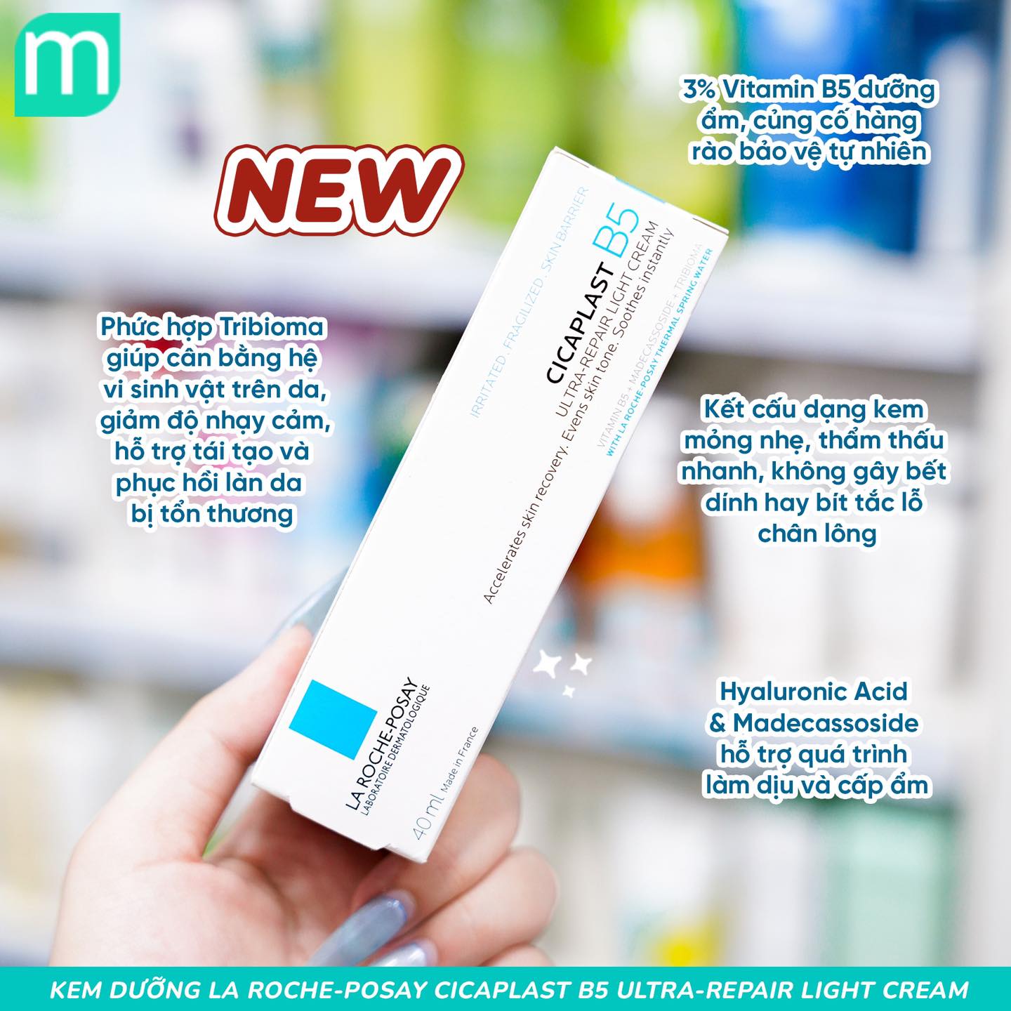 Kem Dưỡng La Roche Posay Cicaplast B5 Ultra Repair Light Cream 40ML