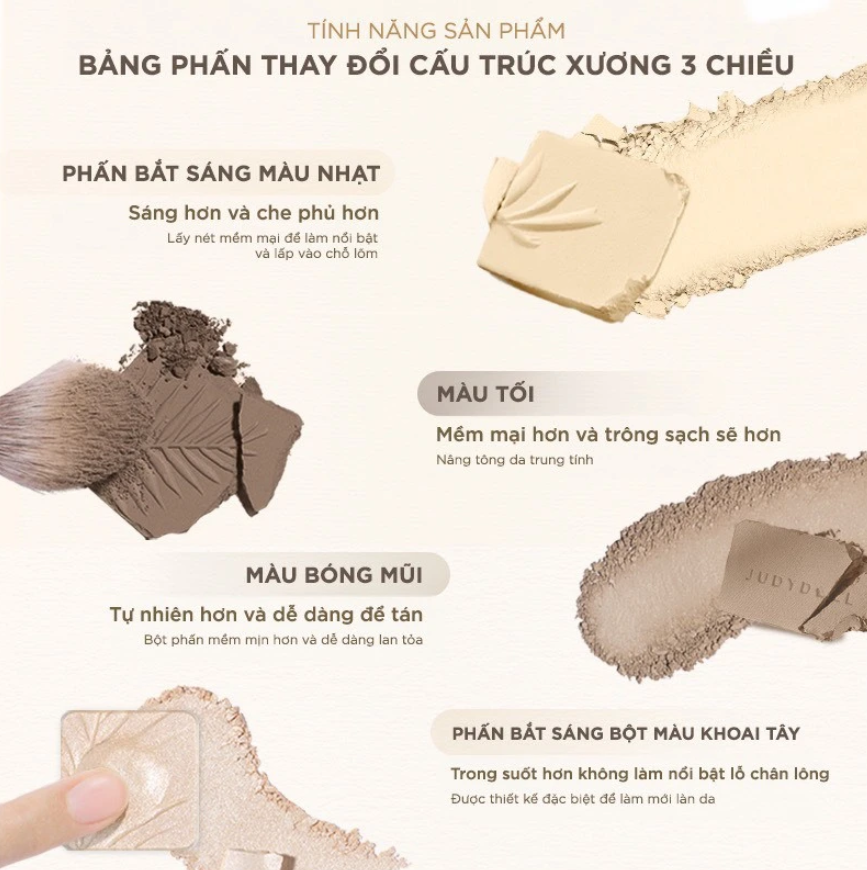 Bảng Tạo Khối Judydoll Highlight & Contour Palette