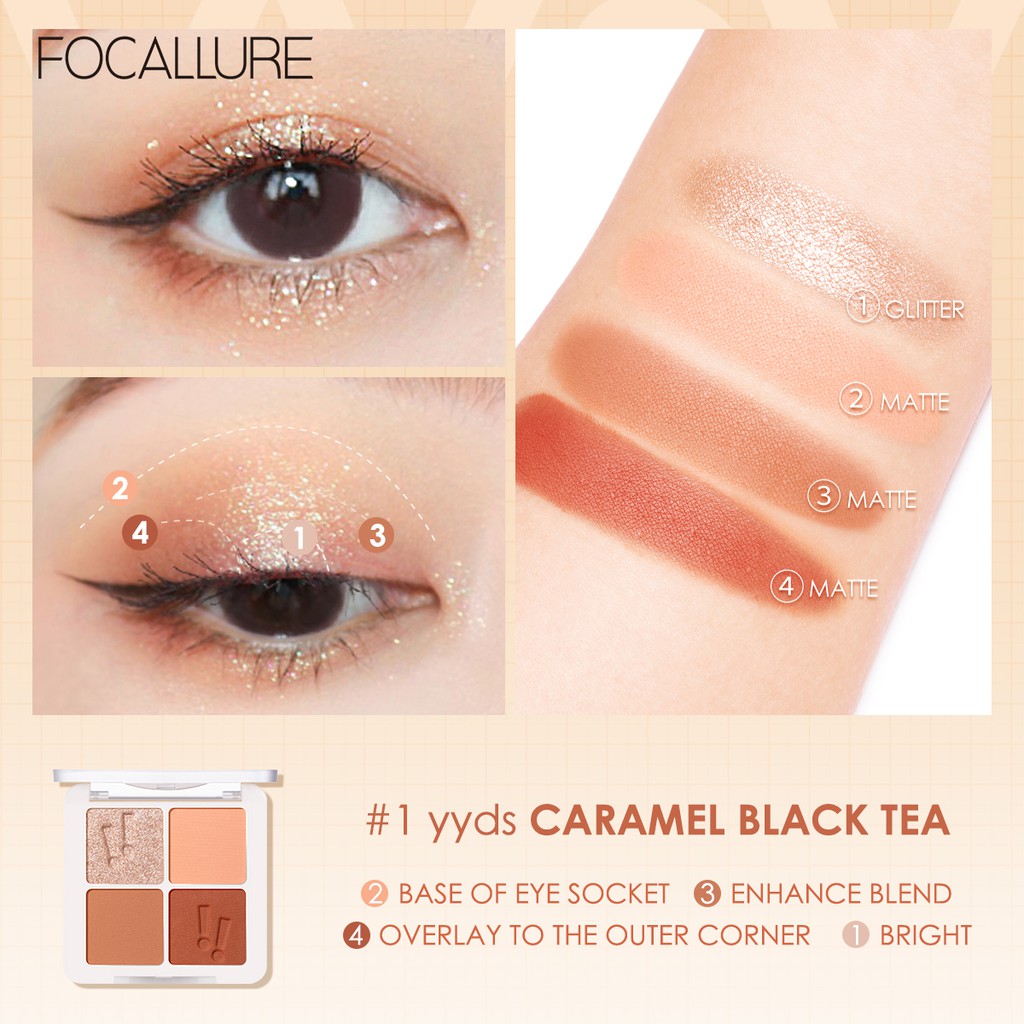 Bảng Mắt Focallure 4 Ô Eyeshadow Palette