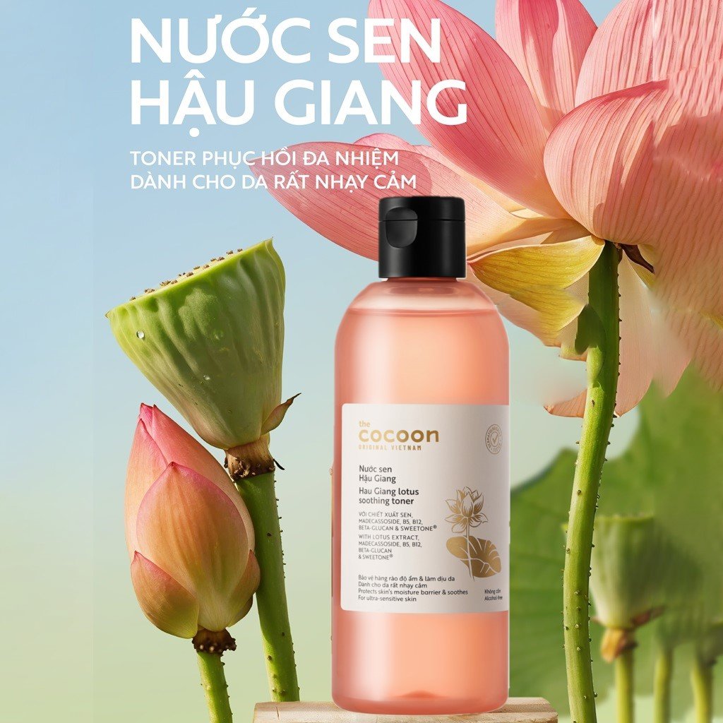 Nước Hoa Hồng Cocoon Sen Hậu Giang 310ml
