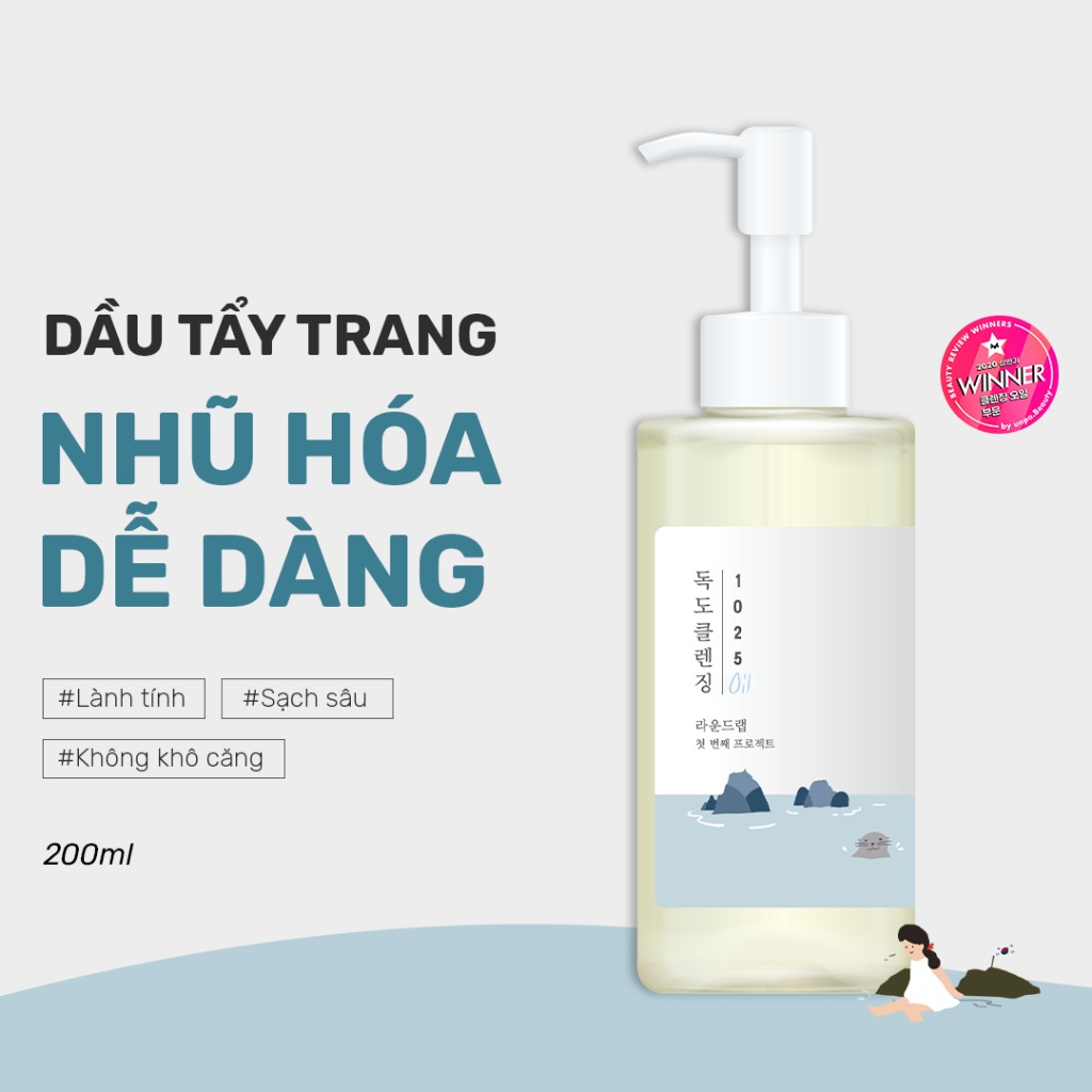 Dầu Tẩy Trang Round Lab 1025 Dokdo Cleansing Oil 200ml Dầu Tẩy Trang Round Lab 1025 Dokdo Cleansing Oil 200ml