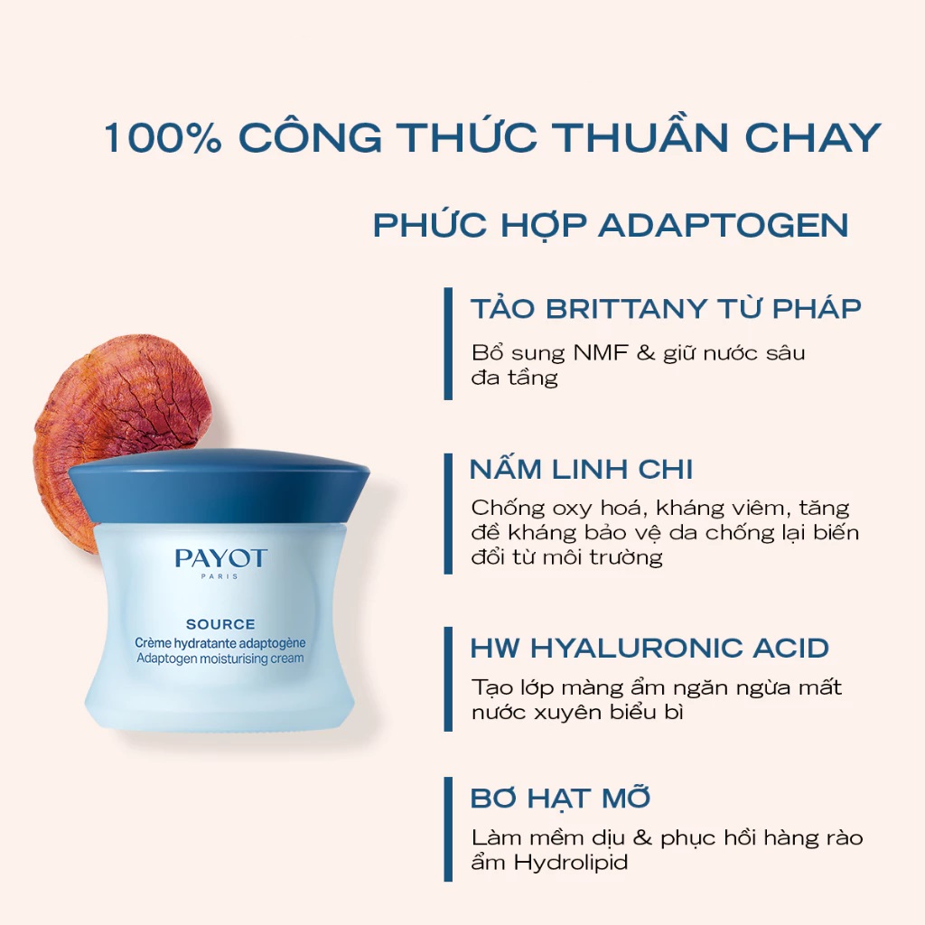 Kem Dưỡng Cấp Ẩm Payot Source Adaptogen Moisturising Cream 50ml