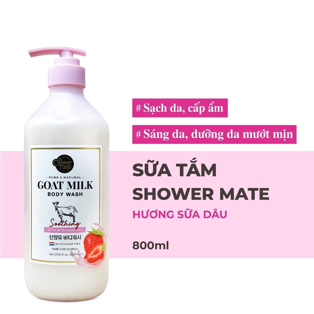Sữa Tắm Shower Mate Goat Milk 800ml - Mint Cosmetics - Save The Best ...