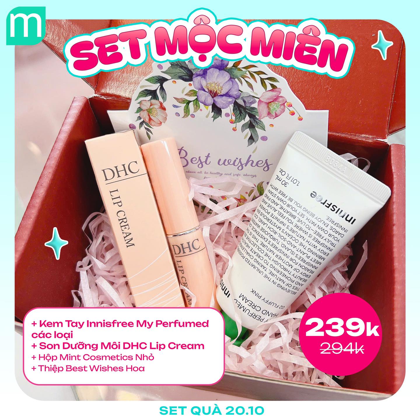 TỔNG HỢP 57 SET QUÀ 20/10 TẠI MINT COSMETICS