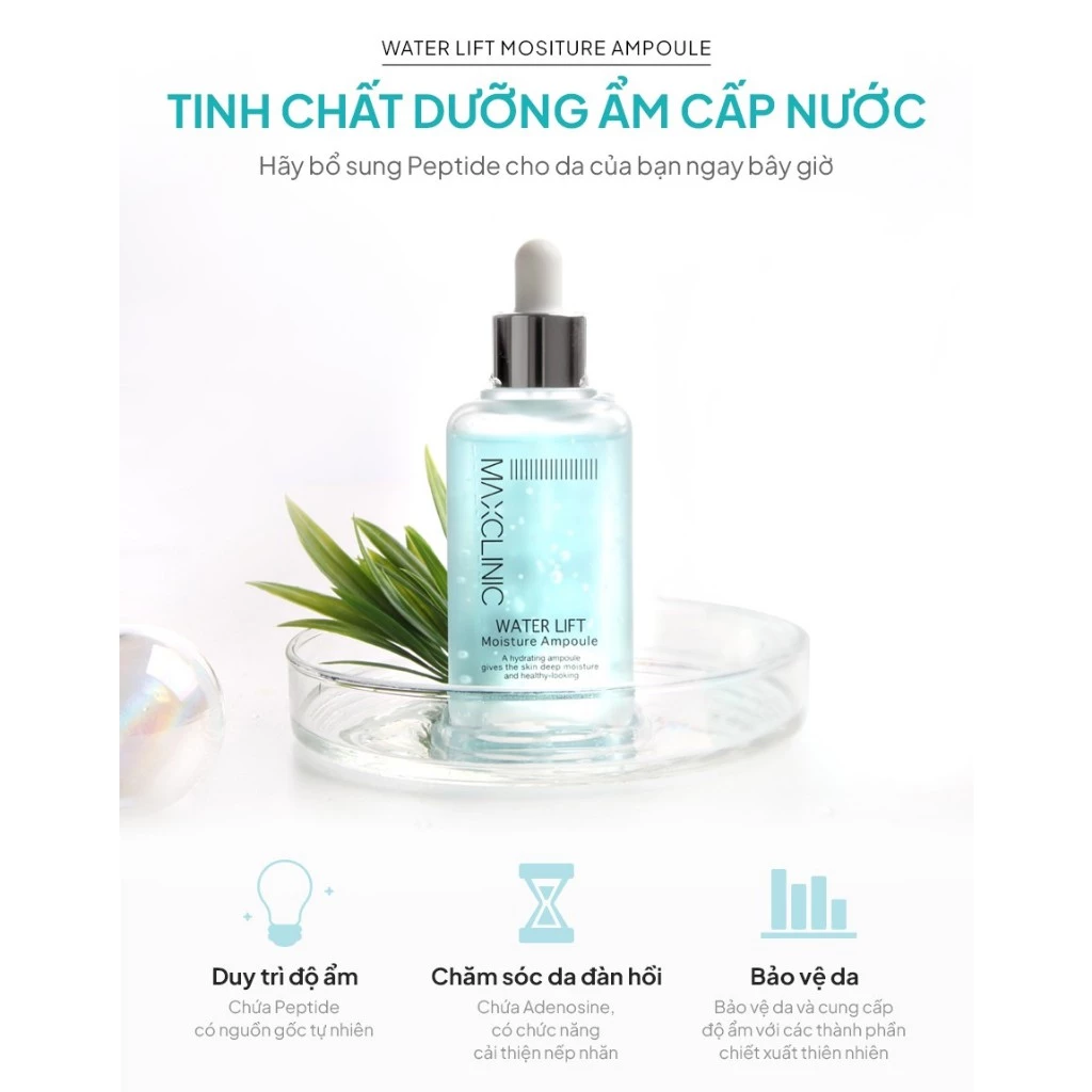 Tinh Chất Dưỡng Ẩm Cấp Nước Maxclinic Water Lift Moisture Ampoule 100ml Tinh Chất Dưỡng Ẩm Cấp Nước Maxclinic Water Lift Moisture Ampoule 100ml