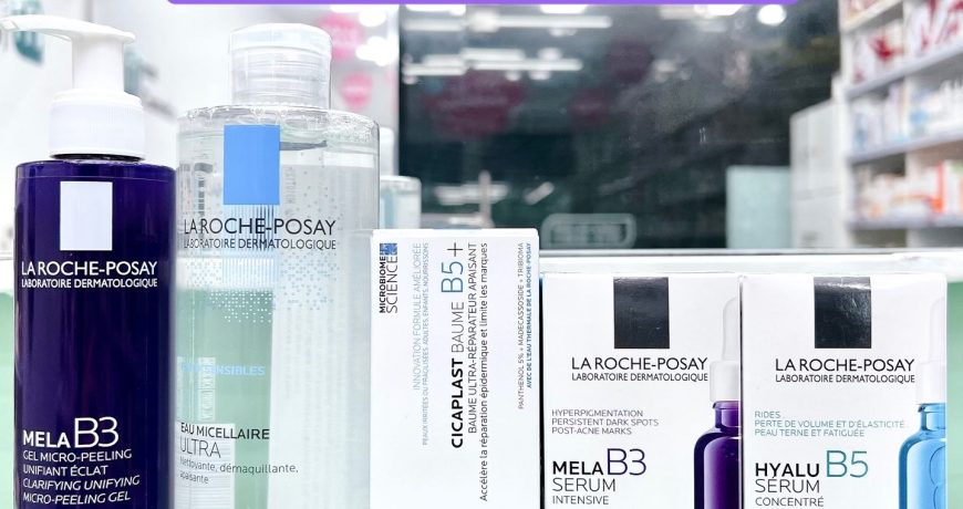 Routine Laroche Posay dưỡng trắng