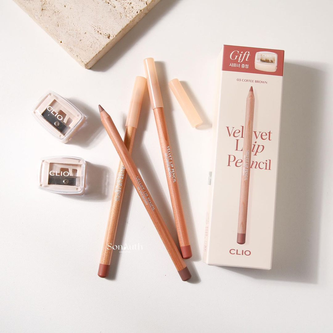 Chì Kẻ Viền Môi Clio Velvet Lip Pencil Set 1.45g