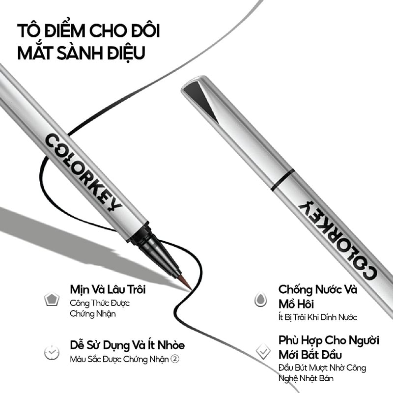 Bút Kẻ Mắt Lâu Trôi Colorkey Floating Color Liquid Eyeliner 0.5g