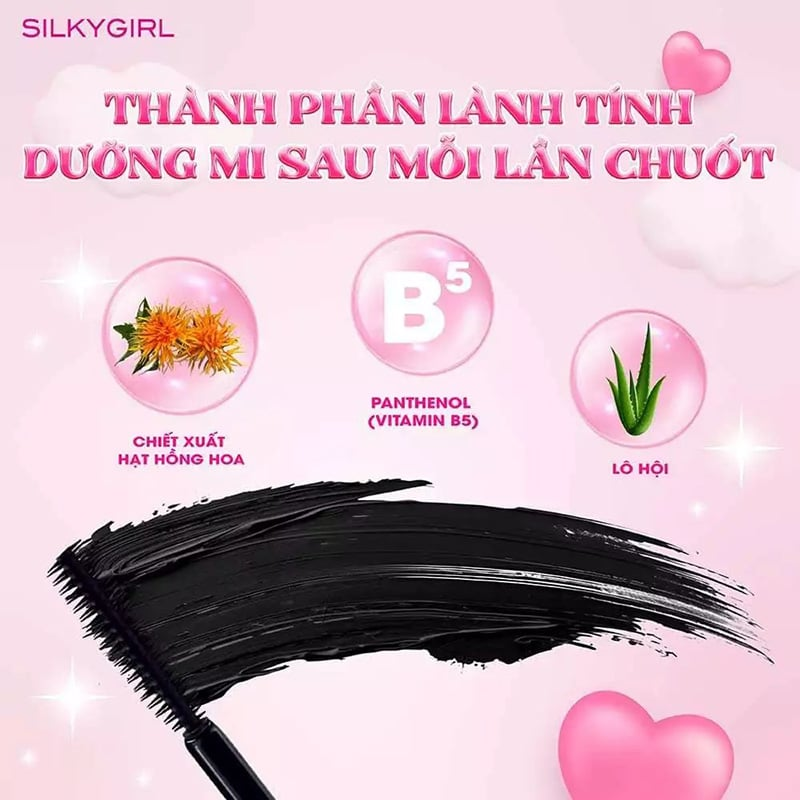 Mascara Silky Girl Lash Squad Serum Waterproof 01 Intense 4ML 