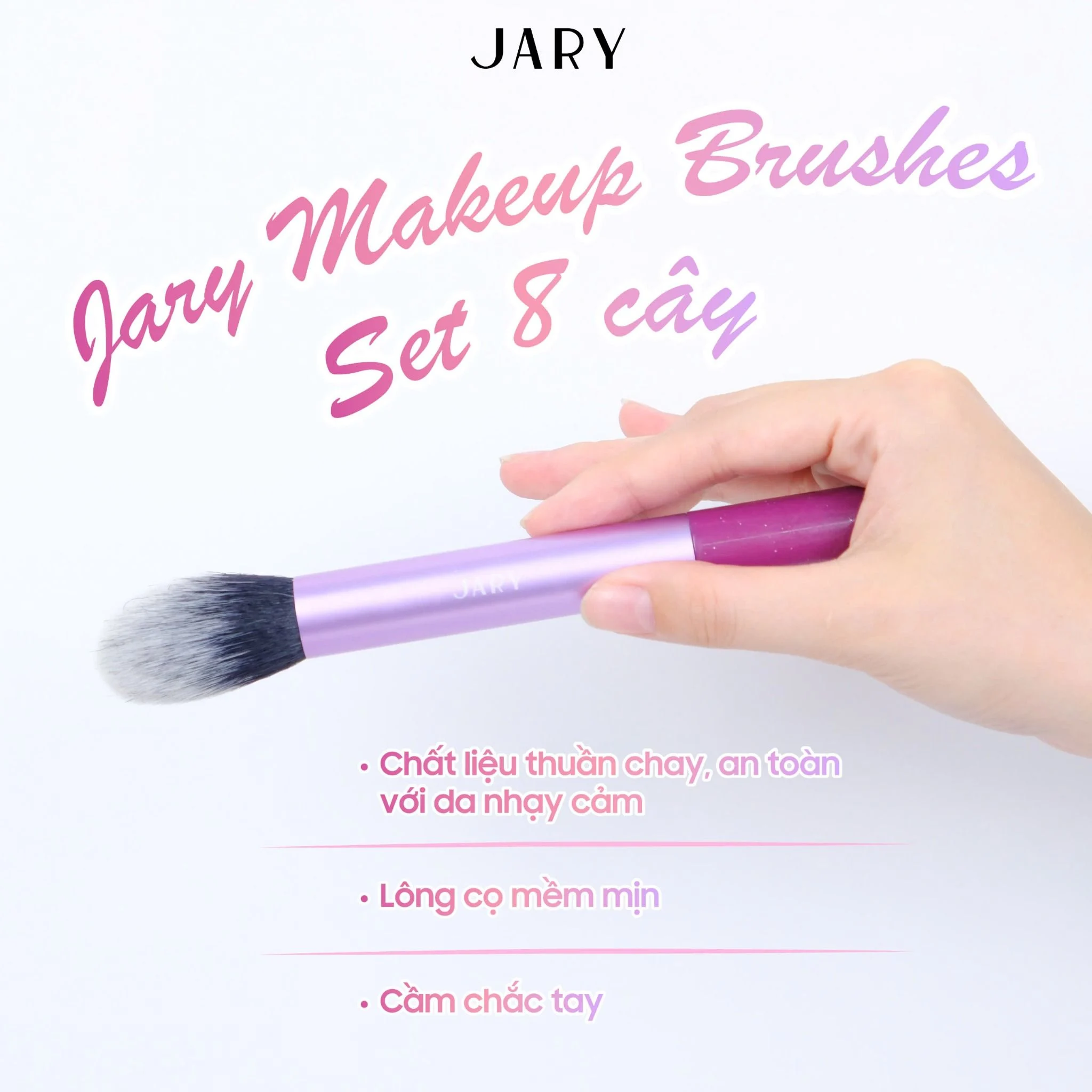 Set Cọ Trang điểm Jary Makeup Brush 8 Cây Set Cọ Trang điểm Jary Makeup Brush 8 Cây