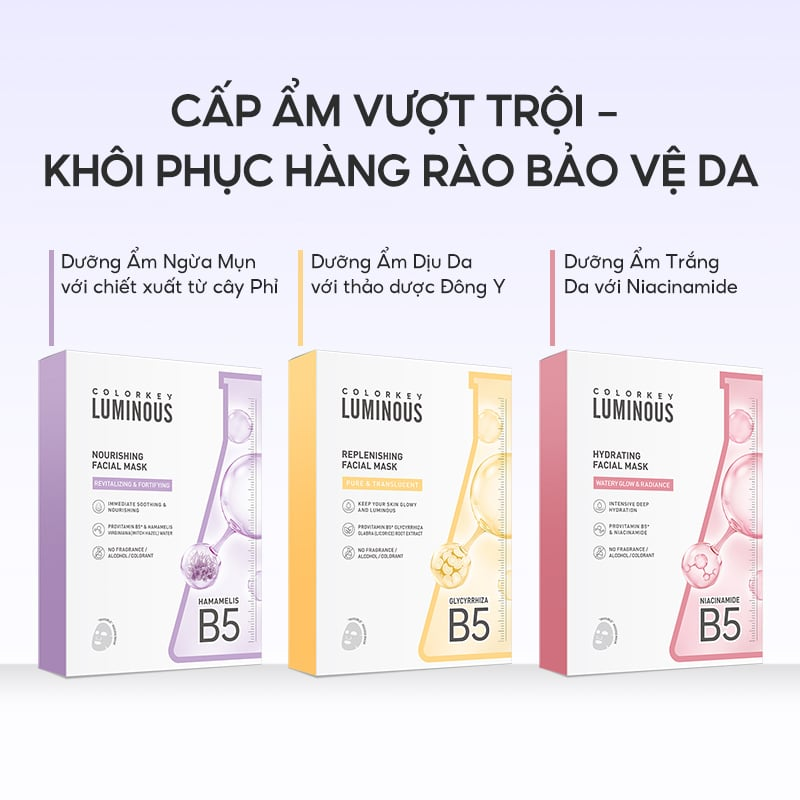 Mặt Nạ Colorkey Luminous B5 Facial Mask 25ml