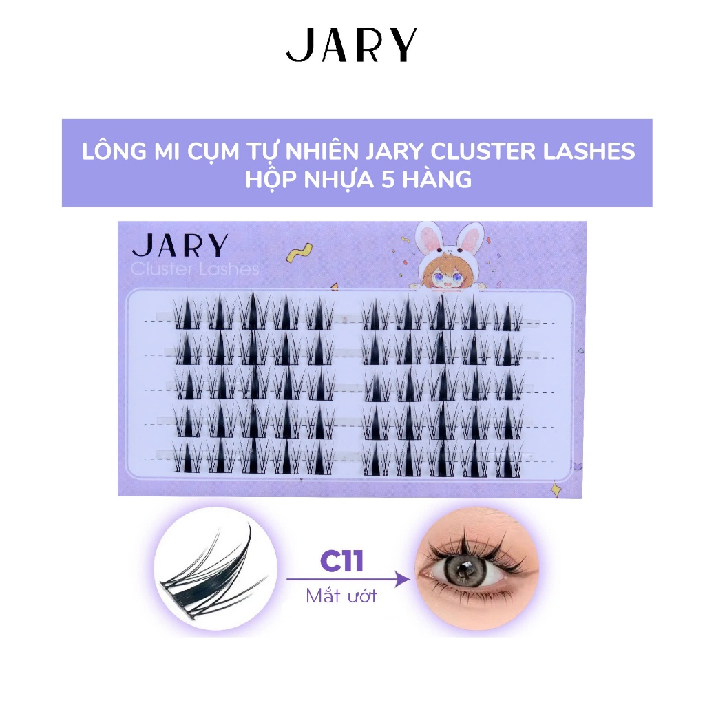 Lông Mi Cụm Tự Nhiên Jary Cluster Lashes - Hộp Nhựa 5 Hàng Lông Mi Cụm Tự Nhiên Jary Cluster Lashes - Hộp Nhựa 5 Hàng