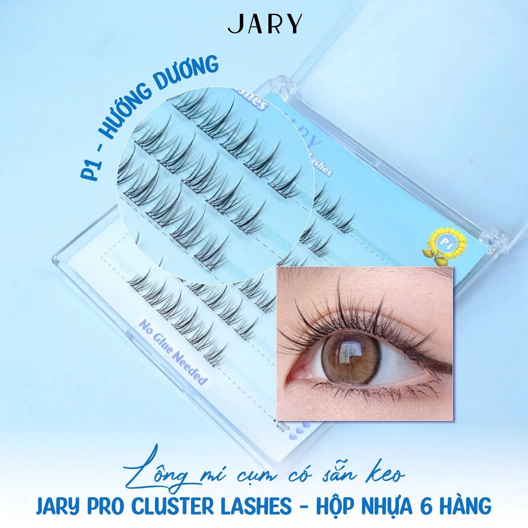 Lông Mi Giả Có Sẵn Keo Jary Pro Cluster Lashes