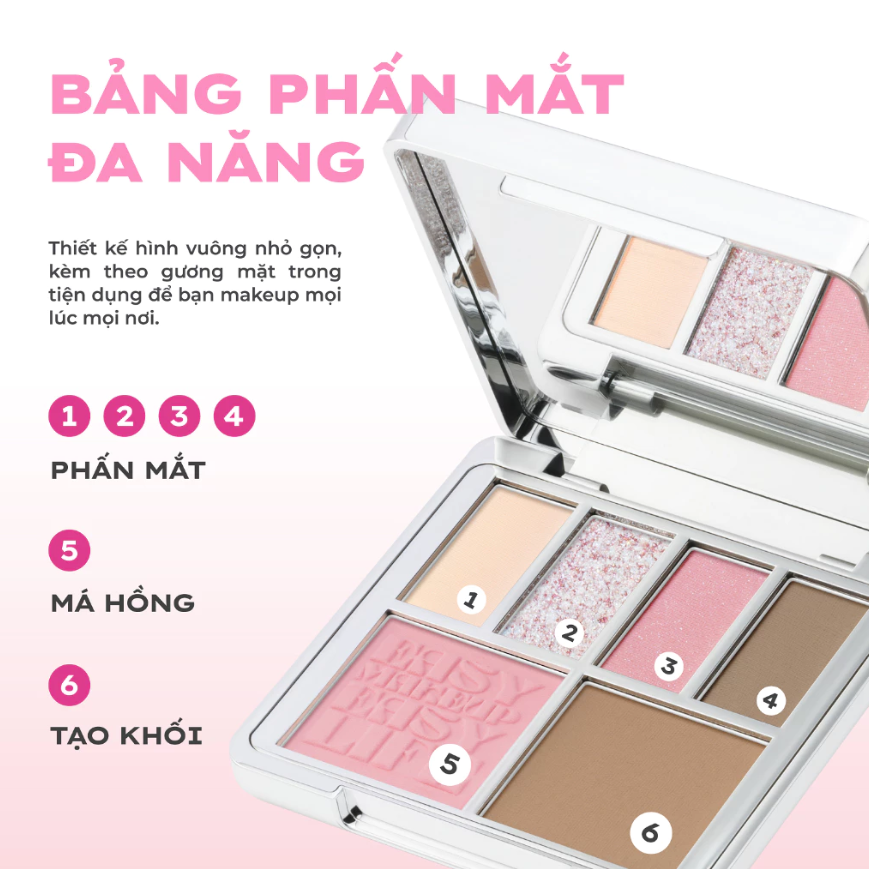 Bảng Mắt Lemonade Aesthetic Multi-task Palette 10.8g Bảng Mắt Lemonade Aesthetic Multi-task Palette 10.8g