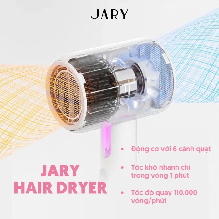 Máy Sấy Tóc Ion Âm Jary Hair Dryer