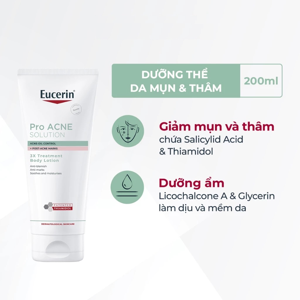 Dưỡng Thể Eucerin Pro Acne Solution 3X Treatment 200ml
