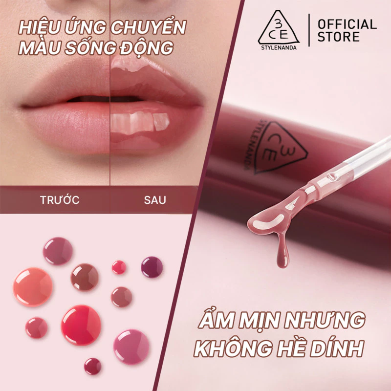 Son Kem Bóng 3CE Drop Glow Gel 4g Son Kem Bóng 3CE Drop Glow Gel 4g