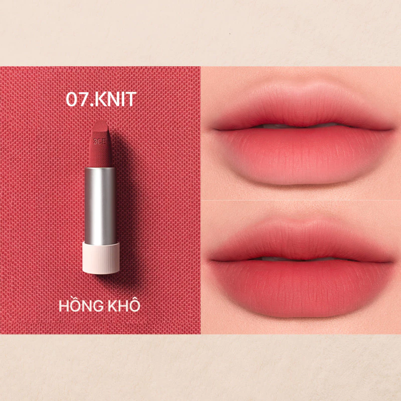 Son Thỏi 3CE Cashmere Hug Lipstick 3.5g Son Thỏi 3CE Cashmere Hug Lipstick 3.5g