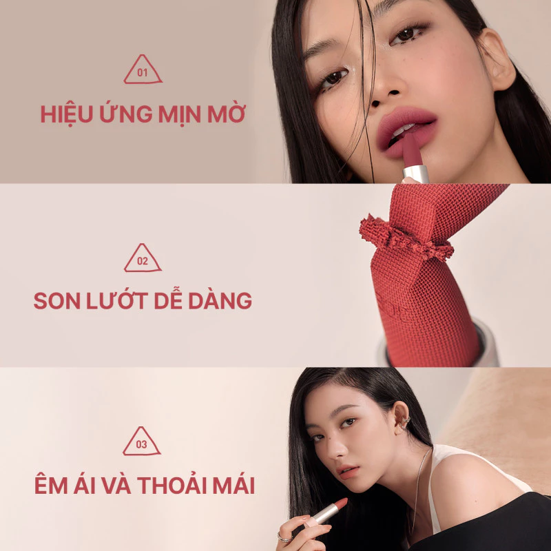 Son Thỏi 3CE Cashmere Hug Lipstick 3.5g Son Thỏi 3CE Cashmere Hug Lipstick 3.5g