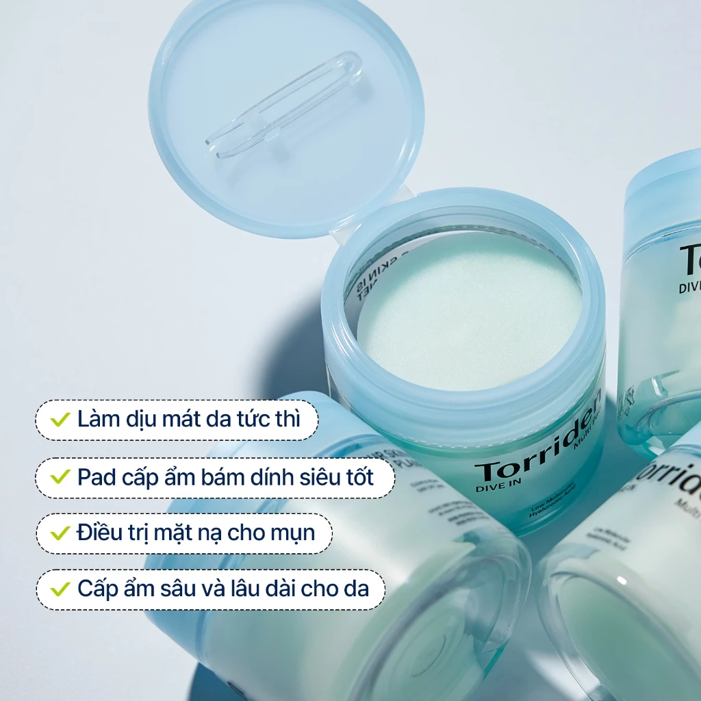 Toner Pad Torriden Dive In Low Molecular Hyaluronic Acid Multi Pad 80 Miếng Toner Pad Torriden Dive In Low Molecular Hyaluronic Acid Multi Pad 80 Miếng