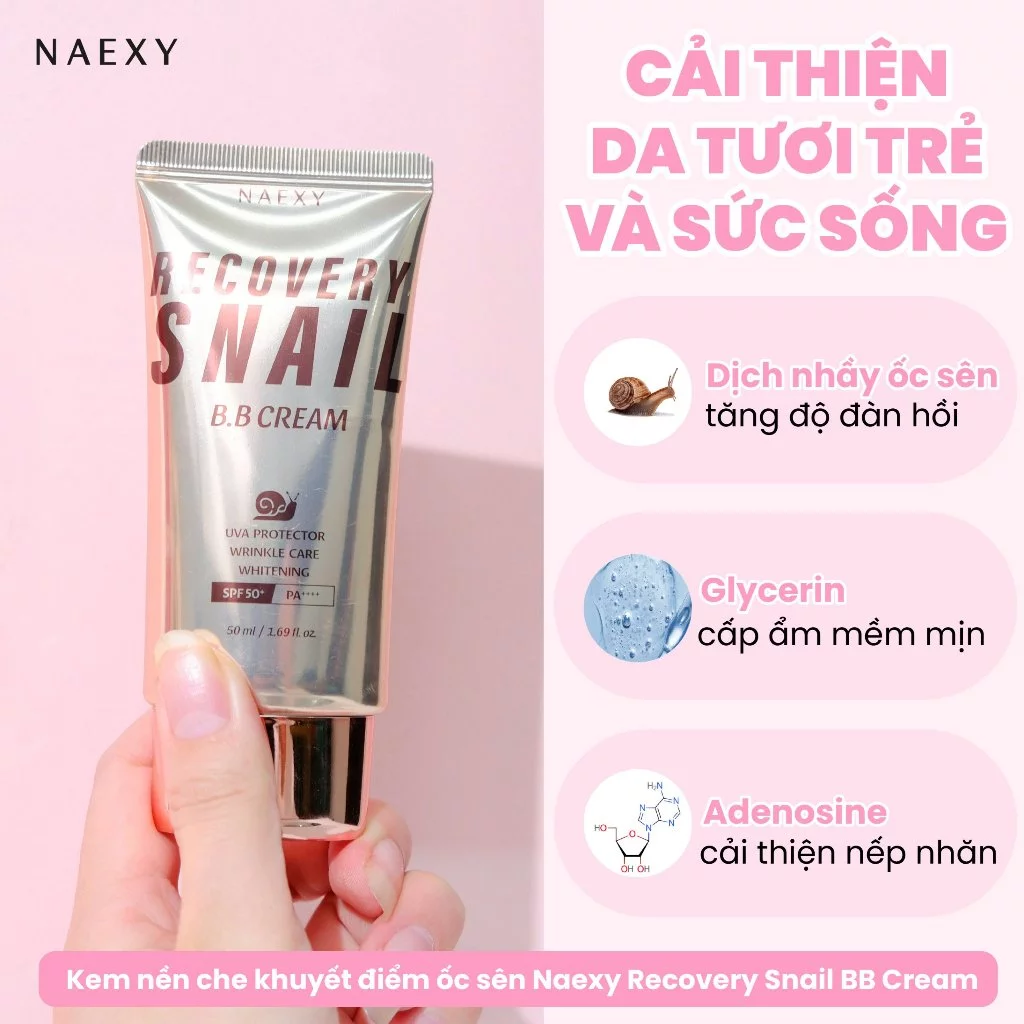 Kem Nền Ốc Sên Naexy Recovery Snail BB Cream 50ml Kem Nền Ốc Sên Naexy Recovery Snail BB Cream 50ml