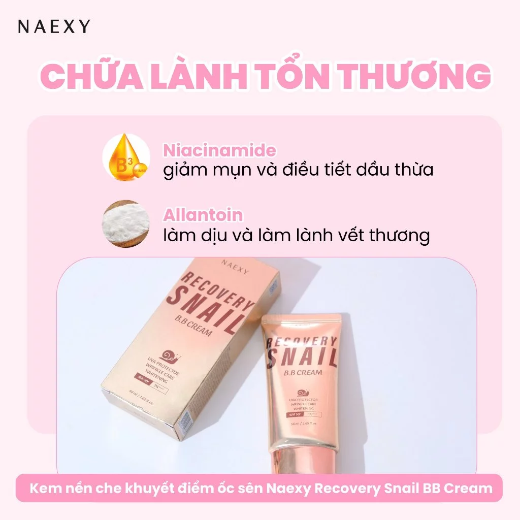 Kem Nền Ốc Sên Naexy Recovery Snail BB Cream 50ml Kem Nền Ốc Sên Naexy Recovery Snail BB Cream 50ml