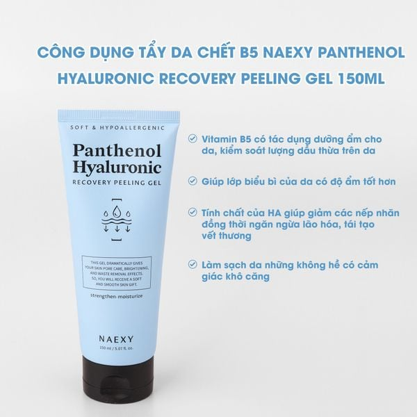 Tẩy da chết Naexy Panthenol Hyaluronic Recovery Peeling Gel 150ml Tẩy da chết Naexy Panthenol Hyaluronic Recovery Peeling Gel 150ml