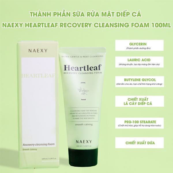 SRM Naexy Heartleaf Recovery Cleansing Foam 100ml