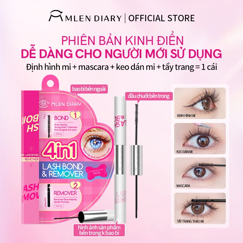 Keo Dán Mi Mascara 2 Đầu 4in1 Mlen Diary 8g