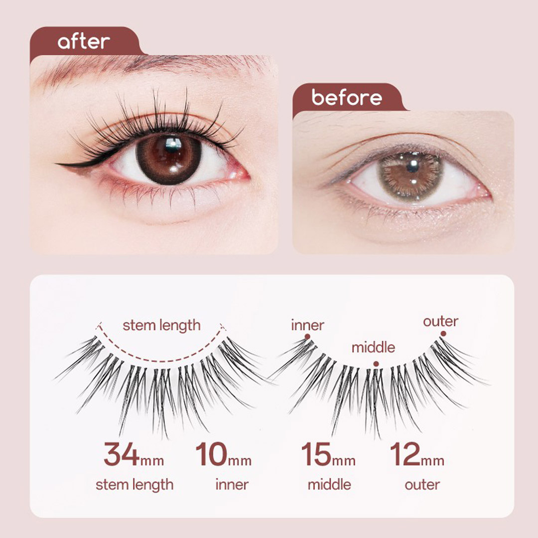 Mi Giả Gân Trong Suốt Mlen Diary Strips Lashes – 4 Cặp Mi Giả Gân Trong Suốt Mlen Diary Strips Lashes – 4 Cặp