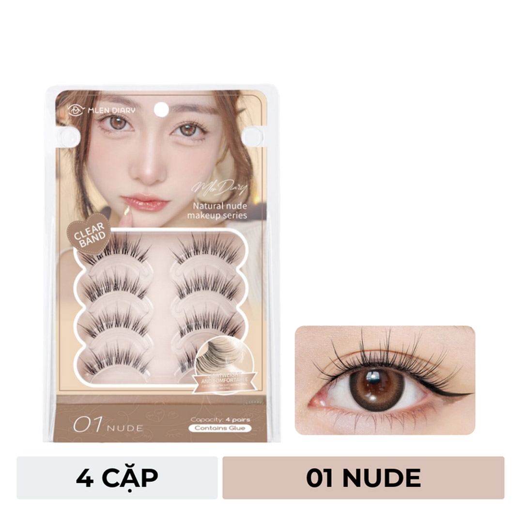Mi Giả Gân Trong Suốt Mlen Diary Strips Lashes – 4 Cặp Mi Giả Gân Trong Suốt Mlen Diary Strips Lashes – 4 Cặp