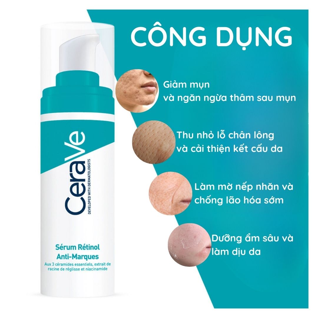 Serum Phục Hồi CeraVe Retinol Anti Marques 30ml - Mint Cosmetics - Save The Best For You!
