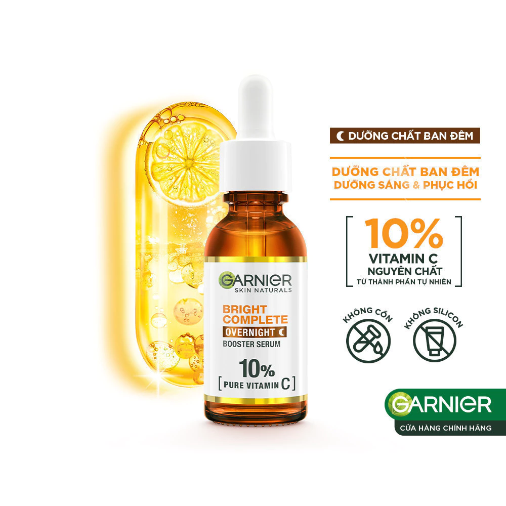 Serum Garnier Bright Complete Overnight 10% Vitamin C 30ml Serum Garnier Bright Complete Overnight 10% Vitamin C 30ml