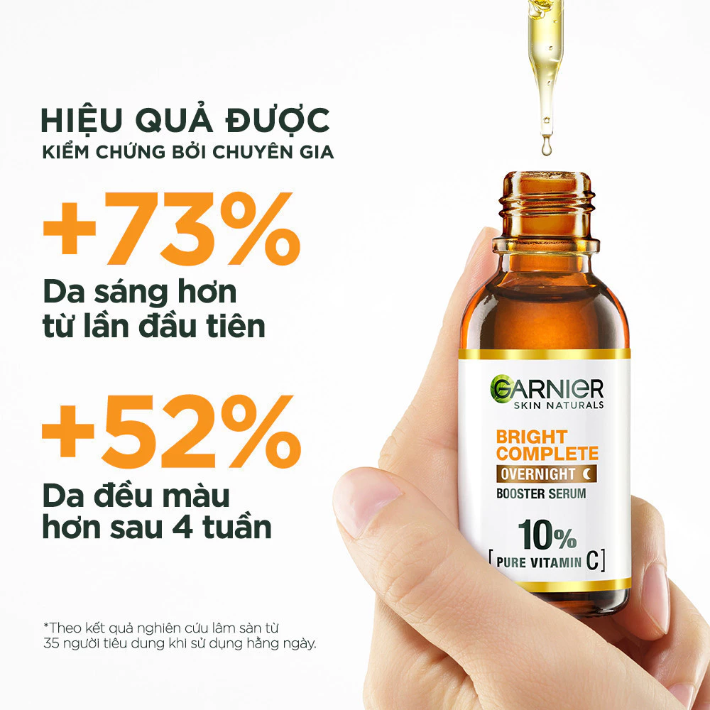 Serum Garnier Bright Complete Overnight 10% Vitamin C 30ml Serum Garnier Bright Complete Overnight 10% Vitamin C 30ml