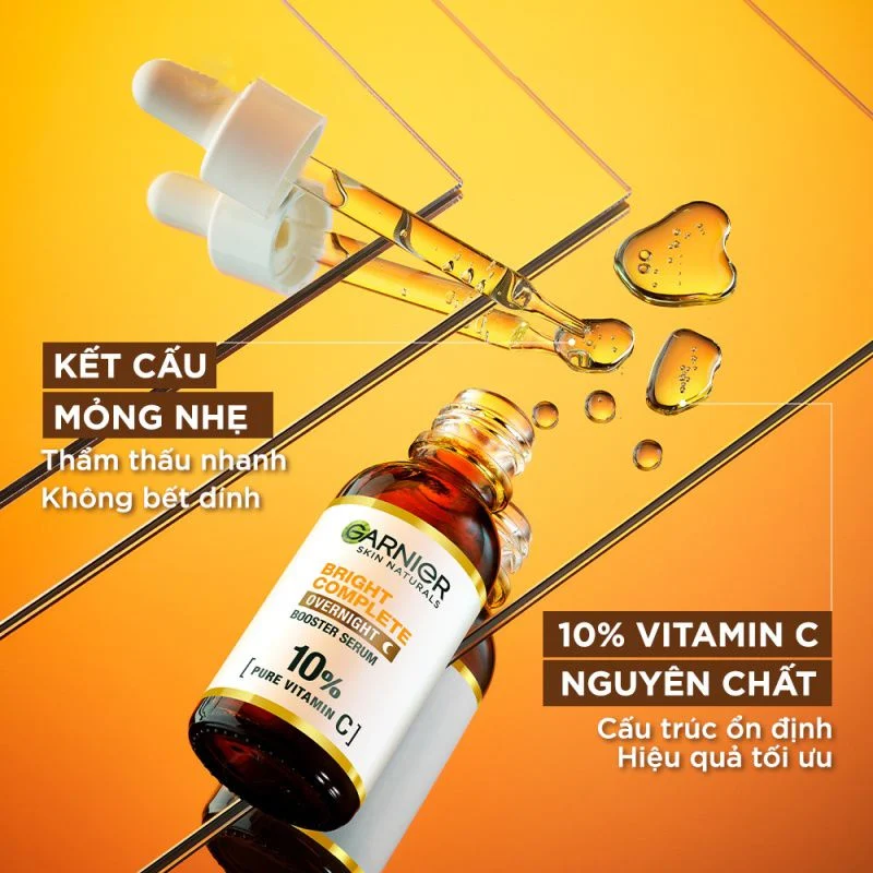 Serum Garnier Bright Complete Overnight 10% Vitamin C 30ml Serum Garnier Bright Complete Overnight 10% Vitamin C 30ml
