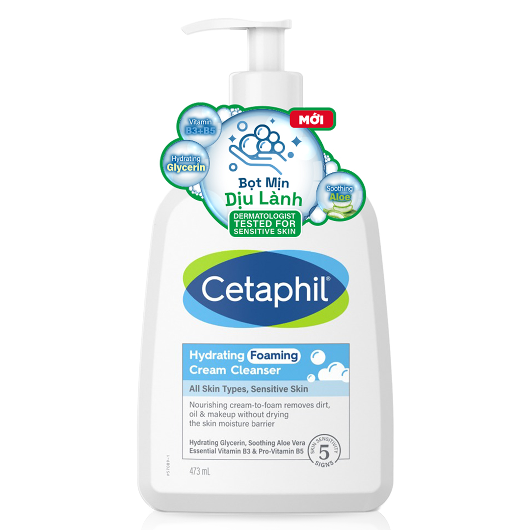 Sữa Rửa Mặt Tạo Bọt Cho Da Nhạy Cảm Cetaphil Hydrating Foaming Cream Cleanser Sữa Rửa Mặt Tạo Bọt Cho Da Nhạy Cảm Cetaphil Hydrating Foaming Cream Cleanser