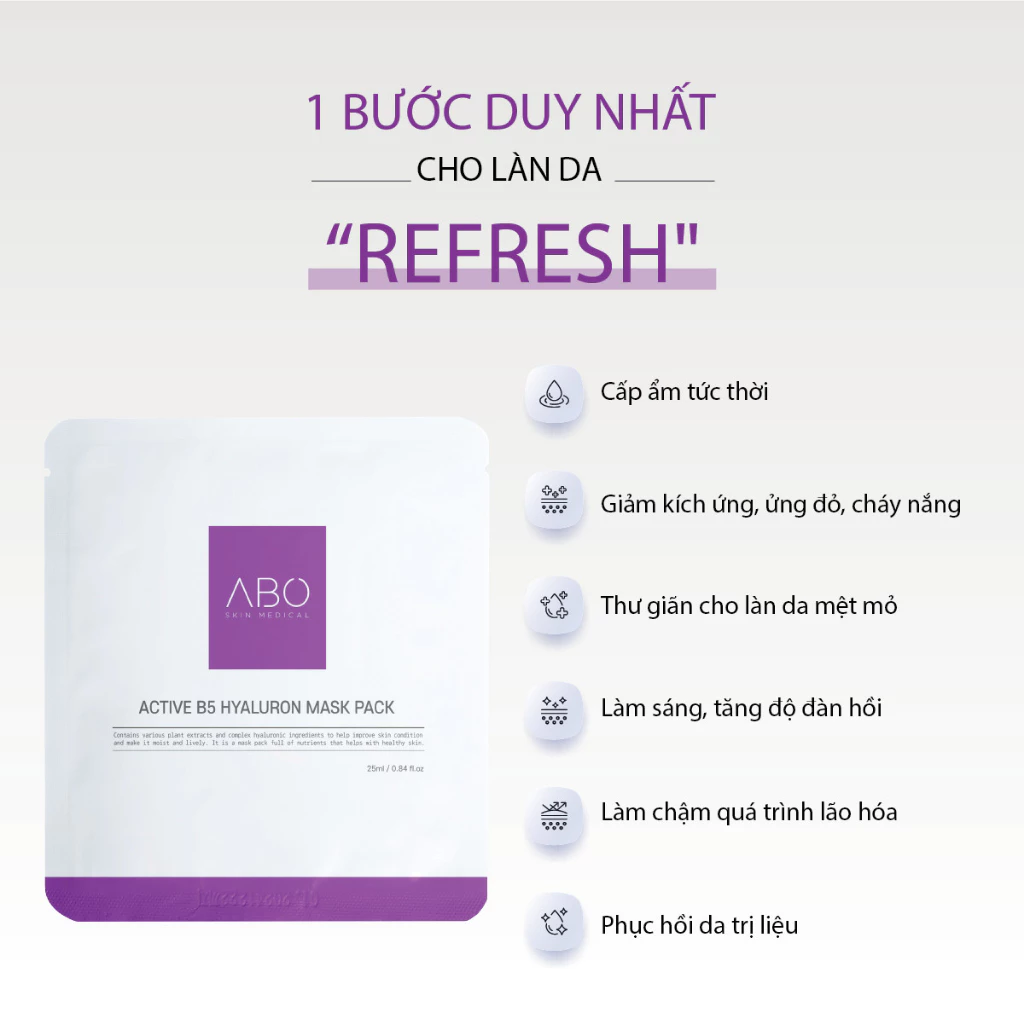 Mặt Nạ Abo Active B5 Hyaluron Mask 25ml Mặt Nạ Abo Active B5 Hyaluron Mask 25ml