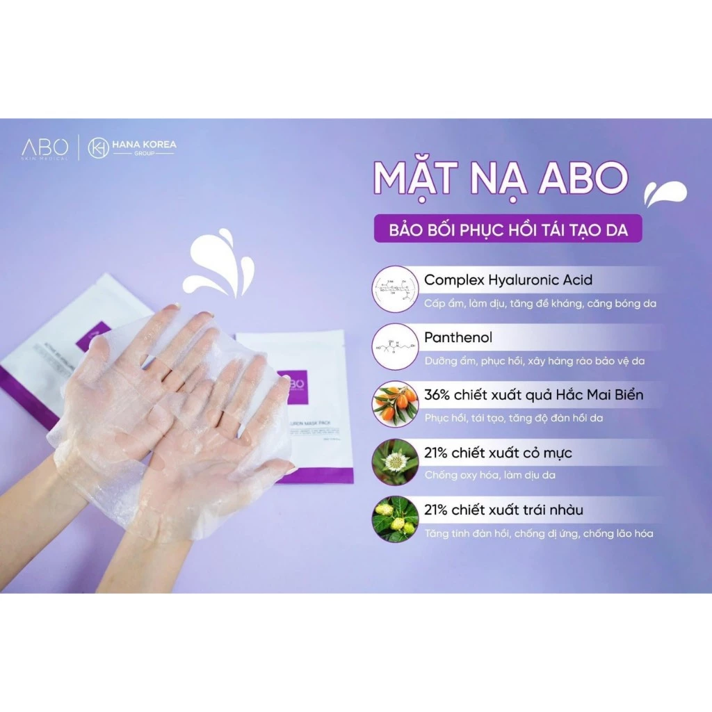 Mặt Nạ Abo Active B5 Hyaluron Mask 25ml Mặt Nạ Abo Active B5 Hyaluron Mask 25ml