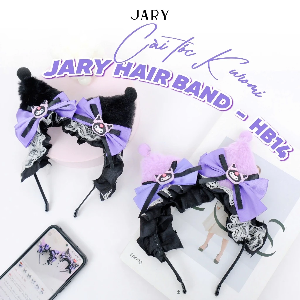 Cài tóc Jary Kuromi hair band HB14 Cài tóc Jary Kuromi hair band HB14 - Ảnh 2