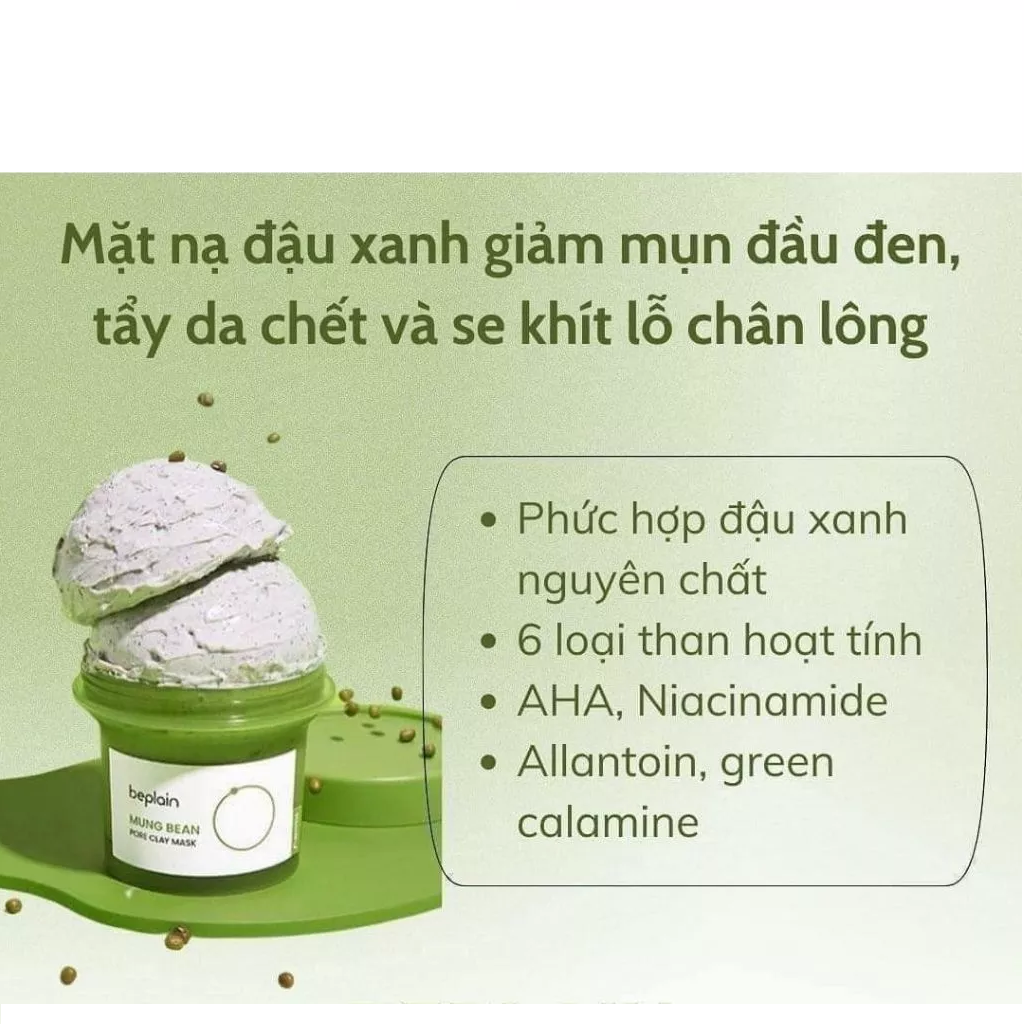 Mặt Nạ Beplain Đất Sét Từ Đậu Xanh 12ml Mặt Nạ Beplain Đất Sét Từ Đậu Xanh 12ml - Ảnh 4