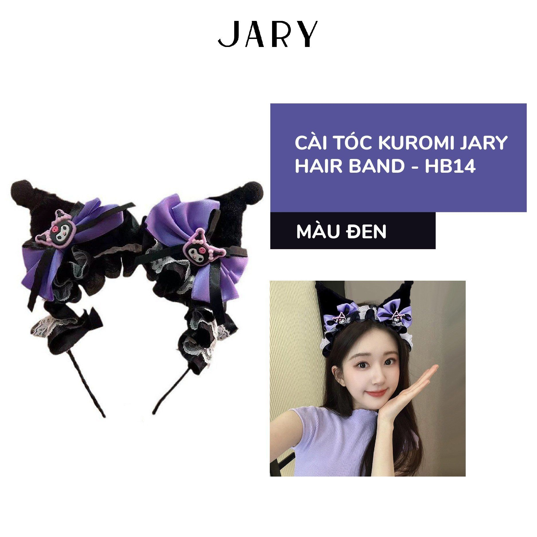 Cài tóc Jary Kuromi hair band HB14 Cài tóc Jary Kuromi hair band HB14
