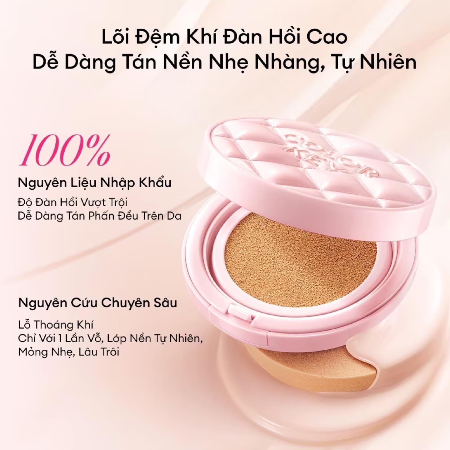 ColorKey Long Lasting Flawless Brightening Cushion Cream SPF50