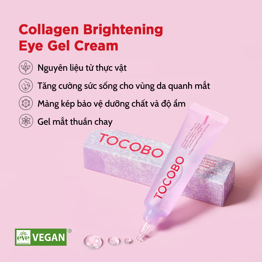Kem Mắt Tocobo Collagen Brightening Eye Gel Cream 30ml Kem Mắt Tocobo Collagen Brightening Eye Gel Cream 30ml
