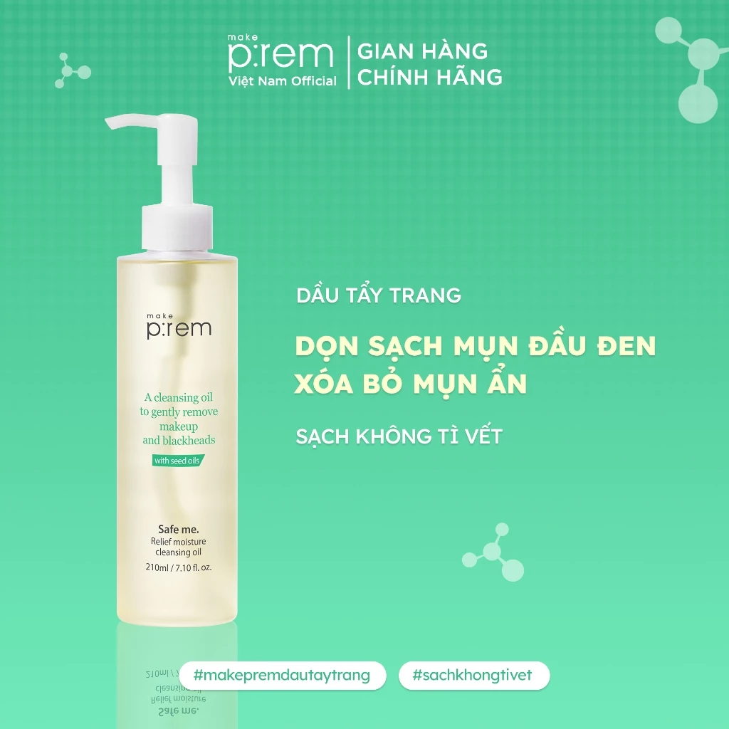 Dầu Tẩy Trang Make P:Rem Safe Me Relief Moisture Cleansing Oil 210ml Dầu Tẩy Trang Make P:Rem Safe Me Relief Moisture Cleansing Oil 210ml