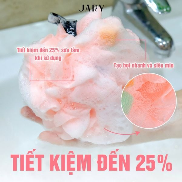 Bông Tắm Jary Xơ Mướp Có Mút Loofah Bath Sponge Bông Tắm Jary Xơ Mướp Có Mút Loofah Bath Sponge