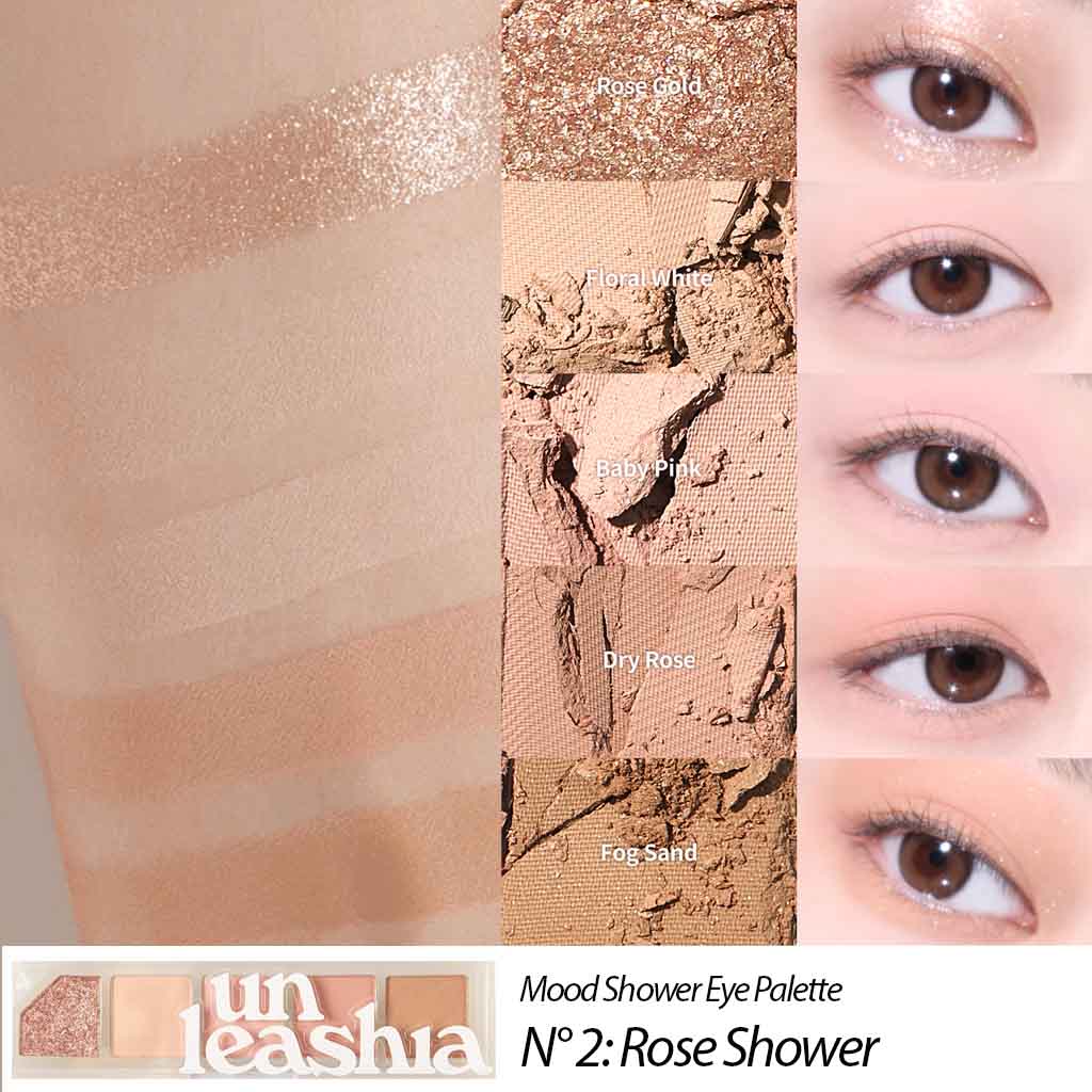 Bảng Mắt Unleashia 5 Ô Mood Shower Eye Palette 3.7g Bảng Mắt Unleashia 5 Ô Mood Shower Eye Palette 3.7g