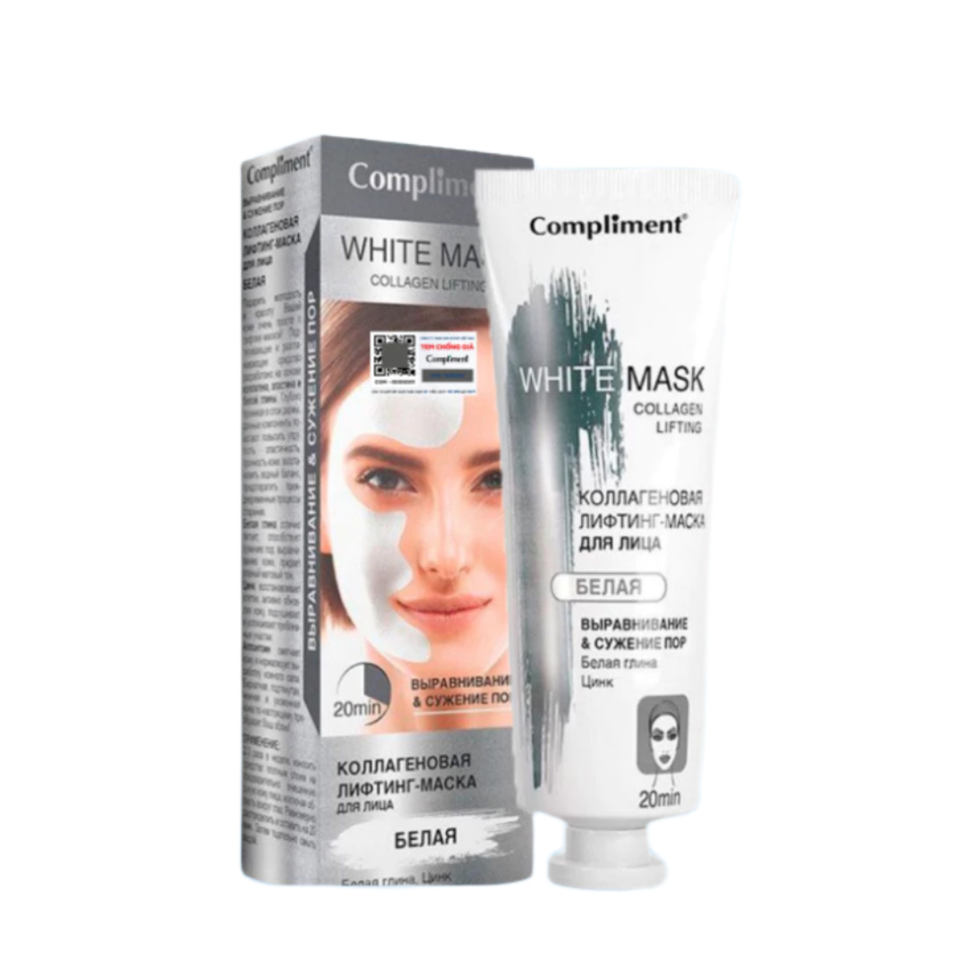 Mặt Nạ Đất Sét Trắng Compliment White Collagen Lifting Mask 80ml Mặt Nạ Đất Sét Trắng Compliment White Collagen Lifting Mask 80ml