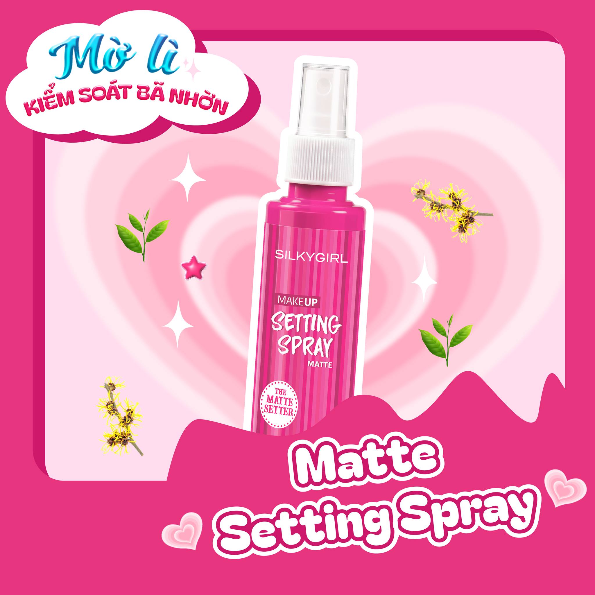 Xịt Giữ Lớp Trang Điểm Lâu Trôi Silkygirl Makeup Setting Spray Matte 70ml Xịt Giữ Lớp Trang Điểm Lâu Trôi Silkygirl Makeup Setting Spray Matte 70ml
